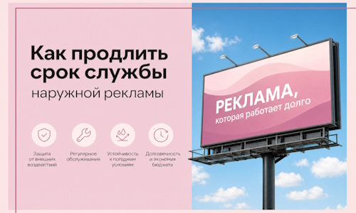 Как продлить срок службы наружной рекламы в  Чусовой